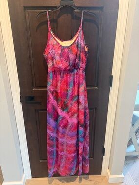 Romeo & Juliet Couture Pink Multi-Color Printed Maxi Dress
